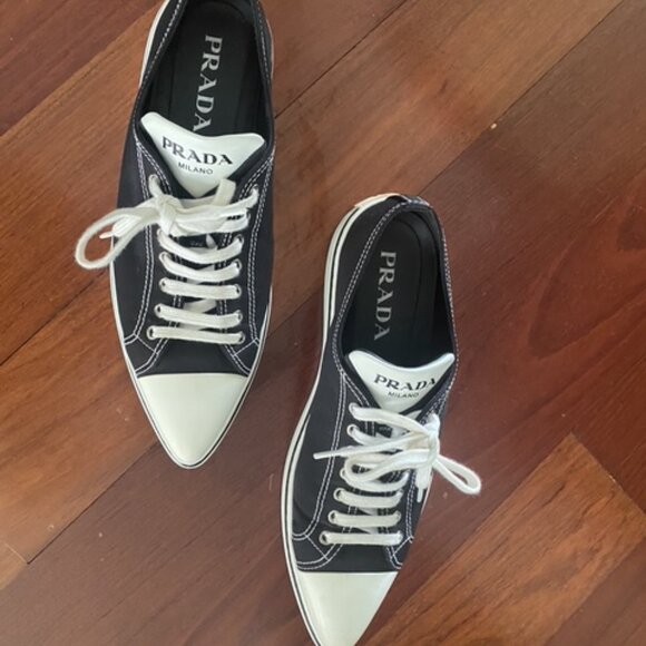 Prada Point-Toe Canvas Sneakers - gently worn - like new - Picture 9 of 9